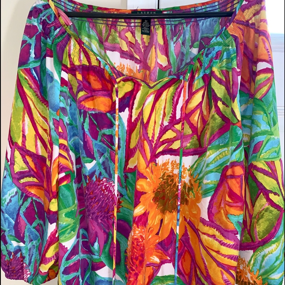Lauren Ralph Lauren (LRL) Floral Blouse 3X